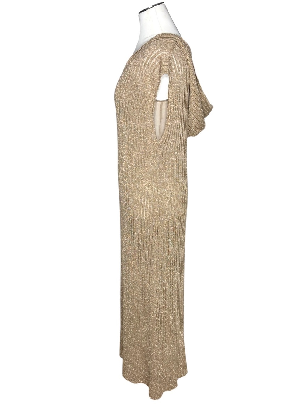 Zara Metallic Thread Knit Tunic Dress in a shimmering golden color size Medium - Picture 6 of 15